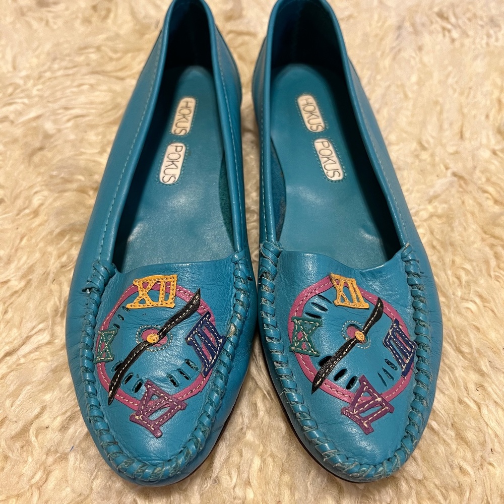 Vintage funky colorful flats
